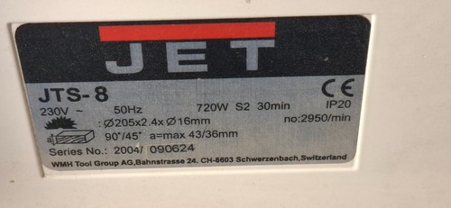 Jet table saw blades 3 - 4, (