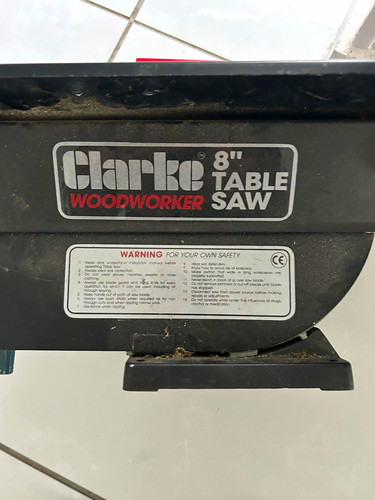 Clarke woodworker 8in table - clarke,